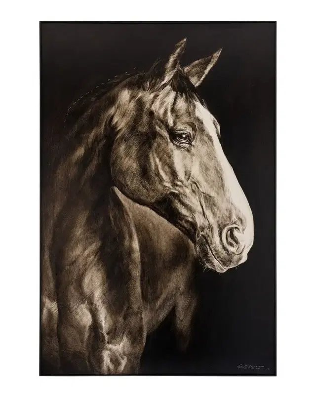 John-Richard Collection "Noble Equine" Original Oil Painting on Canvas by LM Zhou