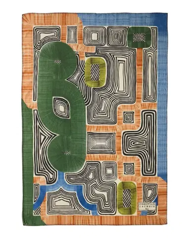 Christian Lacroix En Allant Aux Baux Merino Wool Throw, 51" x 71" | Thumbnail 1 Christian Lacroix En Allant Aux Baux Merino Wool Throw, 51" x 71" | Thumbnail 1