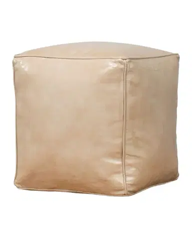 Sarreid Sunday Afternoon Leather Cube | Thumbnail 1 Sarreid Sunday Afternoon Leather Cube | Thumbnail 1