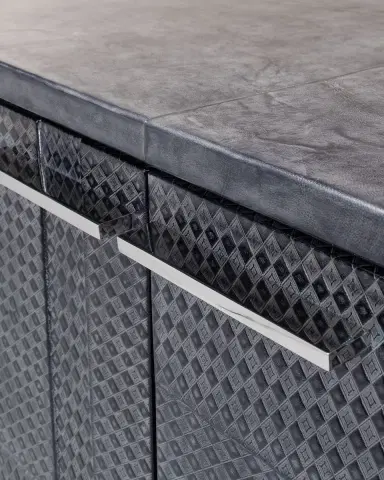 Sarreid Bronzini Leather-Covered Credenza | Thumbnail 2 Sarreid Bronzini Leather-Covered Credenza | Thumbnail 2