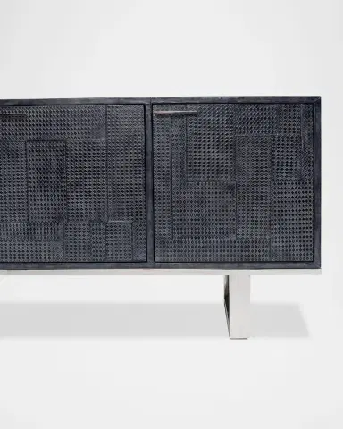 Sarreid Bronzini Leather-Covered Credenza | Thumbnail 5 Sarreid Bronzini Leather-Covered Credenza | Thumbnail 5