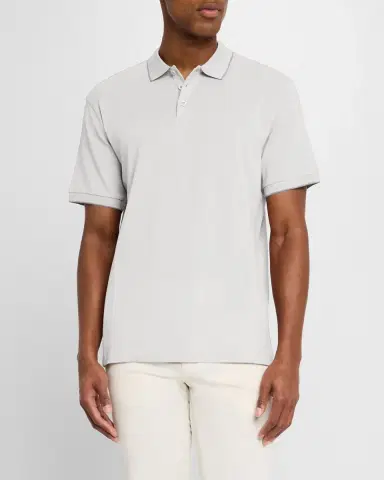 Giorgio Armani Men 's Tipped Pique Polo Shirt | Thumbnail 3