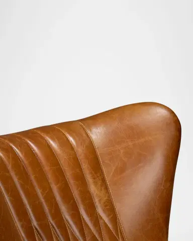Sarreid Bugatti Leather Swivel Chair | Thumbnail 4 Sarreid Bugatti Leather Swivel Chair | Thumbnail 4