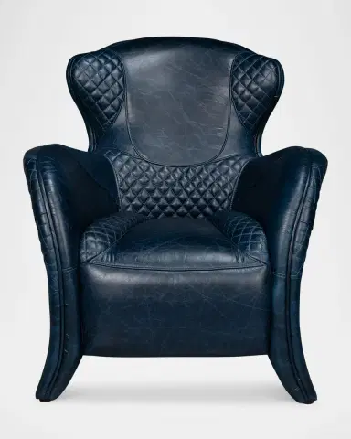 Sarreid Hera Leather Arm Chair | Thumbnail 2 Sarreid Hera Leather Arm Chair | Thumbnail 2