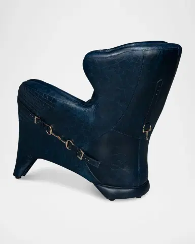 Sarreid Hera Leather Arm Chair | Thumbnail 3 Sarreid Hera Leather Arm Chair | Thumbnail 3