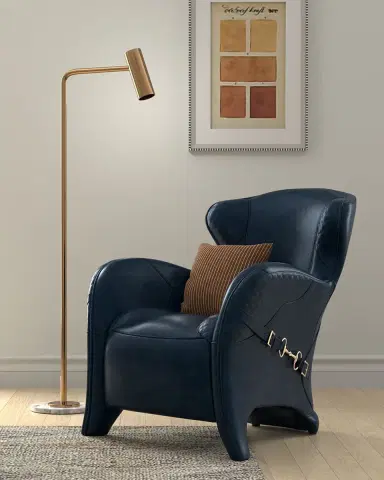 Sarreid Hera Leather Arm Chair | Thumbnail 5 Sarreid Hera Leather Arm Chair | Thumbnail 5