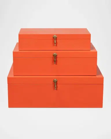 Sarreid Cosmos Nesting Boxes, Set of 3 | Thumbnail 2 Sarreid Cosmos Nesting Boxes, Set of 3 | Thumbnail 2