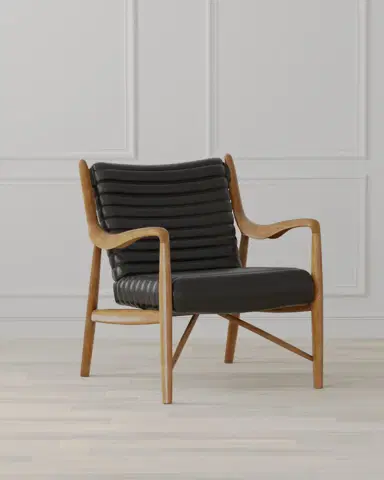 Sarreid Singletary Leather Chair | Thumbnail 2 Sarreid Singletary Leather Chair | Thumbnail 2