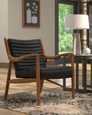 Sarreid Singletary Leather Chair | Thumbnail 5 Sarreid Singletary Leather Chair | Thumbnail 5