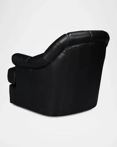 Sarreid Scoch Leather Swivel Chair | Thumbnail 3 Sarreid Scoch Leather Swivel Chair | Thumbnail 3