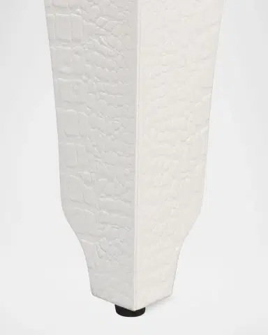 Sarreid Croco-Embossed Leather Stool | Thumbnail 5 Sarreid Croco-Embossed Leather Stool | Thumbnail 5
