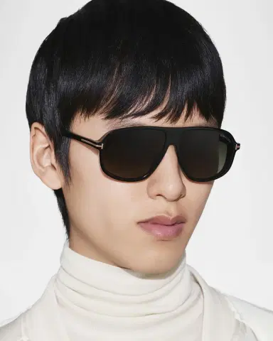 Tom Ford Men's Guillaume Acetate Aviator Sunglasses | Thumbnail 5 Tom Ford Men's Guillaume Acetate Aviator Sunglasses | Thumbnail 5