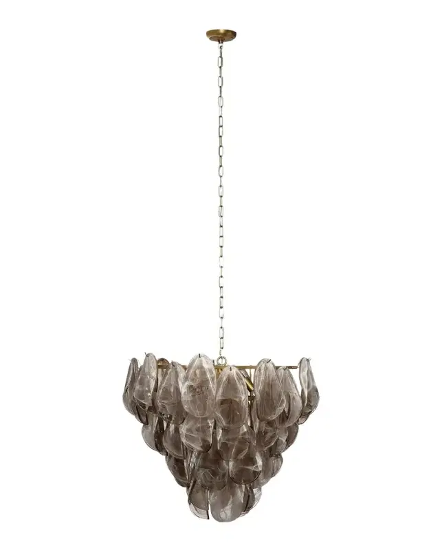 Jamie Young Magnolia 10-Light Quartz Glass Chandelier, 30"