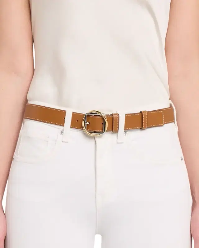 The Salon Buckled Leather Belt