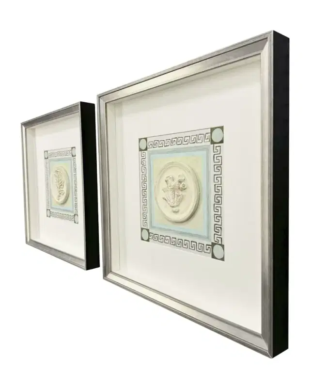 Paragon Decors "Coral Circles II" Hand-Embellished Giclees, Set of 2