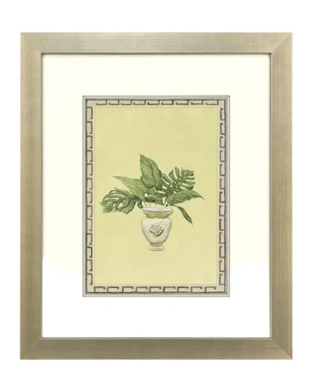 Paragon Decors "Grecian Vase Palm I" Hand-Embellished Giclees by PopJoy Studio