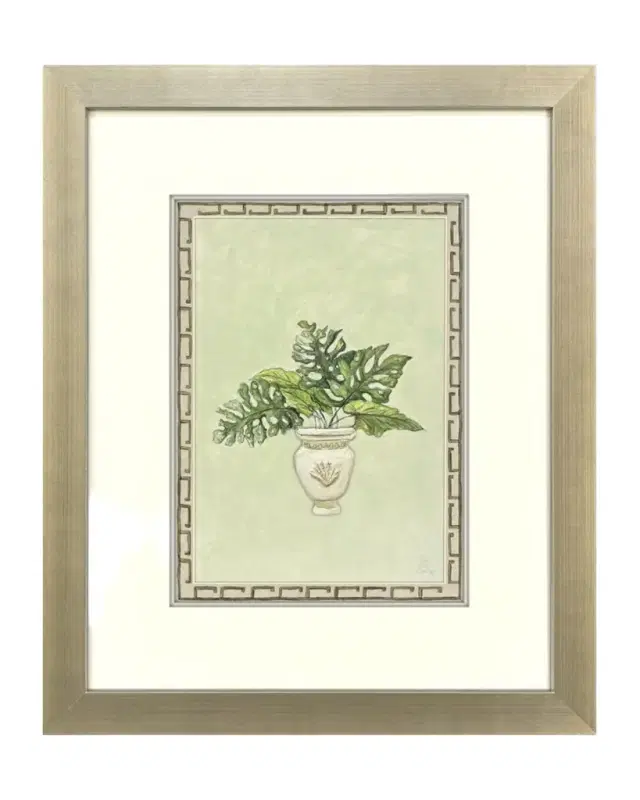 Paragon Decors "Grecian Vase Palm II" Hand-Embellished Giclees by PopJoy Studio