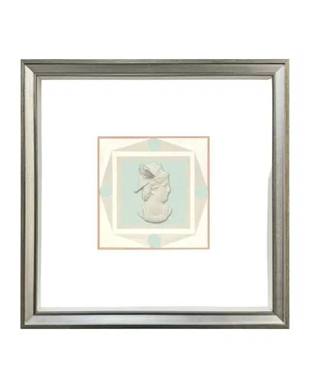 Paragon Decors "Intaglio Busts" Hand-Embellished Giclees, Set of 2