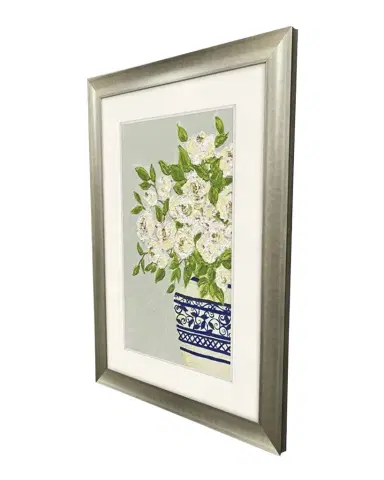 Paragon Decors "Floral Balance I" Hand-Embellished Giclee | Thumbnail 1