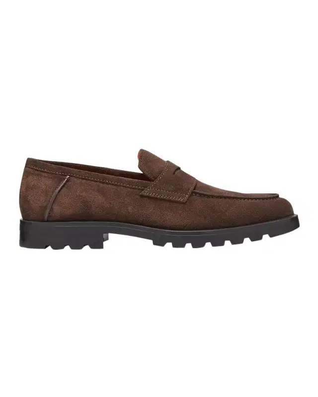 Men 's Rock Suede Lug Sole Penny Loafers