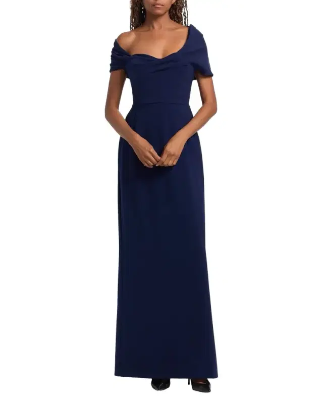 Carolina Herrera Draped Off-Shoulder Gown