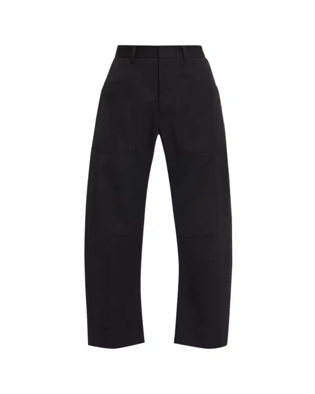 Shon Wool Barrel-Leg Ankle Pants