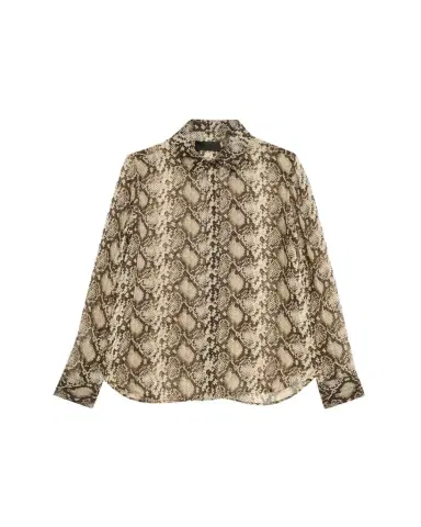 Nili Lotan Gaia Slim Snake-Print Sheer Blouse | Thumbnail 1 Nili Lotan Gaia Slim Snake-Print Sheer Blouse | Thumbnail 1