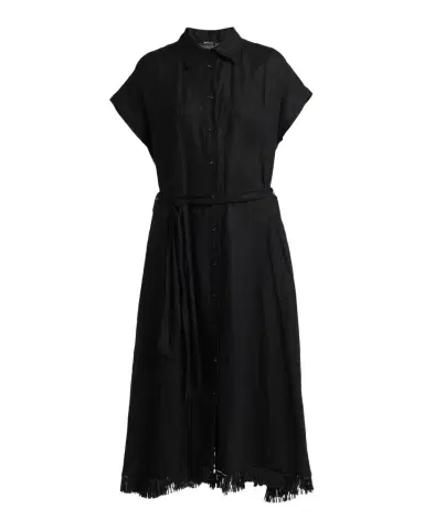Kiton Linen Belted Midi Shirtdress | Thumbnail 1