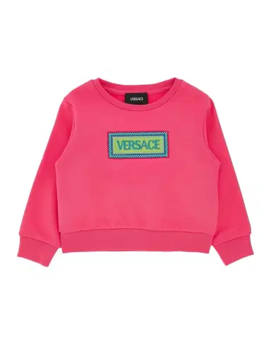 Versace Girl's '90s Vintage Logo Cotton Sweatshirt | Thumbnail 1 Versace Girl's '90s Vintage Logo Cotton Sweatshirt | Thumbnail 1