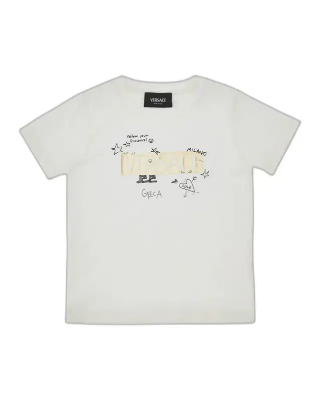 Versace Kid 's Foiled Logo Short-Sleeve T-Shirt, Size 12M-5