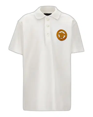 Versace Boy's Medusa Cotton Pique Polo Shirt | Thumbnail 1