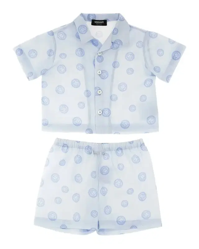 Versace Boy 's Medusa Cotton Shirt & Shorts Set, Size 3M-18M