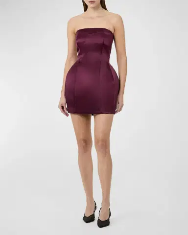 NICHOLAS Kaline Strapless Satin Mini Dress | Thumbnail 2 NICHOLAS Kaline Strapless Satin Mini Dress | Thumbnail 2