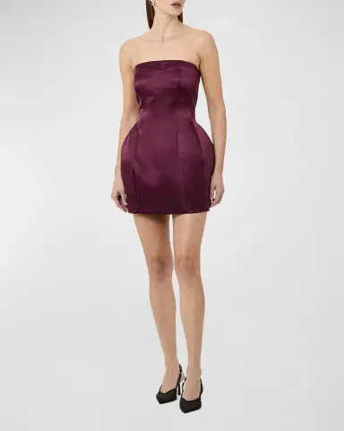 NICHOLAS Kaline Strapless Satin Mini Dress | Thumbnail 4 NICHOLAS Kaline Strapless Satin Mini Dress | Thumbnail 4