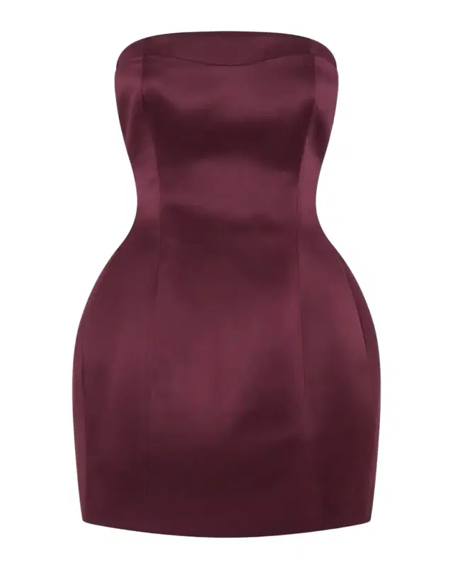 Kaline Strapless Satin Mini Dress