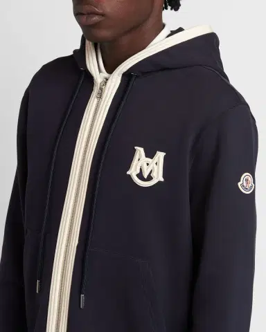 Moncler Men's Monogram Full-Zip Hoodie | Thumbnail 5