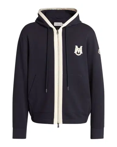 Moncler Men's Monogram Full-Zip Hoodie | Thumbnail 1