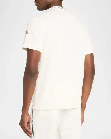 Moncler Men's Logo-Crewneck Cotton T-Shirt | Thumbnail 2