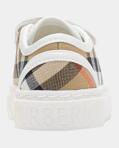 Burberry Kid's Check Cotton Sneakers, Toddler/Kids | Thumbnail 3