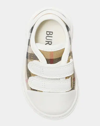 Burberry Kid's Check Cotton Sneakers, Toddler/Kids | Thumbnail 4