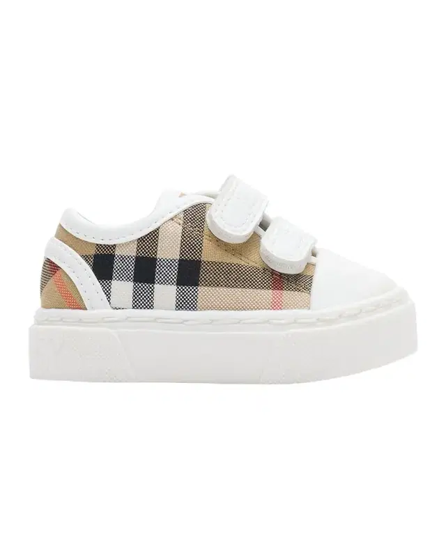 Kid 's Check Cotton Sneakers, Toddler/Kids