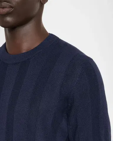 Brunello Cucinelli Men's Linen and Cotton Ribbed Short-Sleeve Sweater | Thumbnail 9
