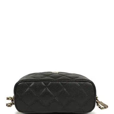 Chanel Chanel Mini Hobo Pouch with Chain Black Shiny Caviar Light Gold Hardware | Thumbnail 7 Chanel Chanel Mini Hobo Pouch with Chain Black Shiny Caviar Light Gold Hardware | Thumbnail 7