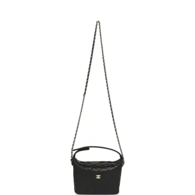 Chanel Chanel Mini Hobo Pouch with Chain Black Shiny Caviar Light Gold Hardware | Thumbnail 8 Chanel Chanel Mini Hobo Pouch with Chain Black Shiny Caviar Light Gold Hardware | Thumbnail 8