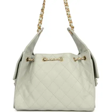 Chanel Chanel Small 25 Hobo Bag Light Green Caviar Antique Gold Hardware | Thumbnail 5