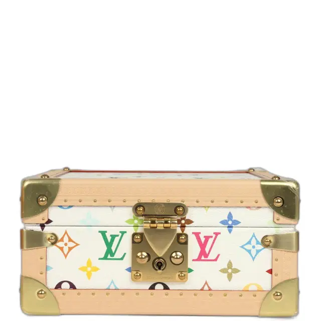 Louis Vuitton x Takashi Murakami Coffret Joaillerie White Monogram Multicolored Gold Hardware