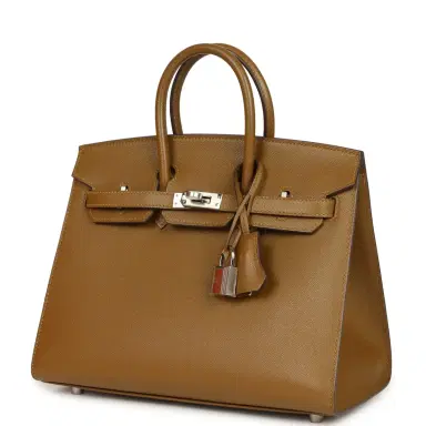 hermes Pre-owned Hermes Birkin Sellier 25 Bronze Dore Madame Palladium Hardware | Thumbnail 5 hermes Pre-owned Hermes Birkin Sellier 25 Bronze Dore Madame Palladium Hardware | Thumbnail 5