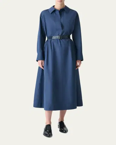 Akris A-Line Poplin Midi Dress | Thumbnail 2 Akris A-Line Poplin Midi Dress | Thumbnail 2
