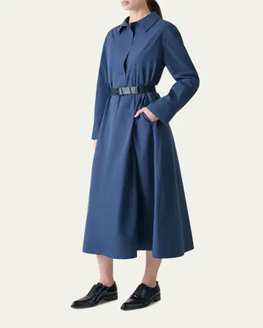 Akris A-Line Poplin Midi Dress | Thumbnail 4 Akris A-Line Poplin Midi Dress | Thumbnail 4