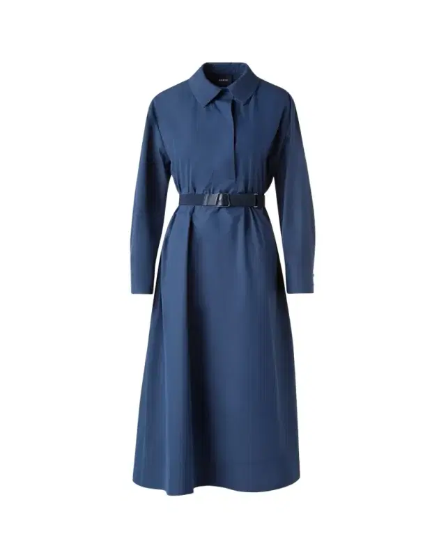 Akris A-Line Poplin Midi Dress